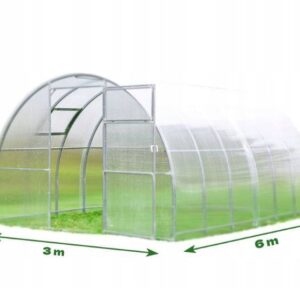Szklarnia Ekspert Tunel 40x20 3x6m z poliwęglanem 6mm