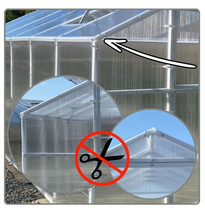 SZKLARNIA OGRODOWA Z POLIWĘGLANU 5,6m2 TUNEL POLIWĘGLANOWY 210X270 PTF - obrazek 5